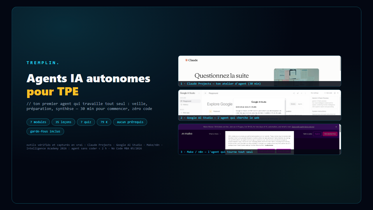 Agents IA autonomes pour TPE