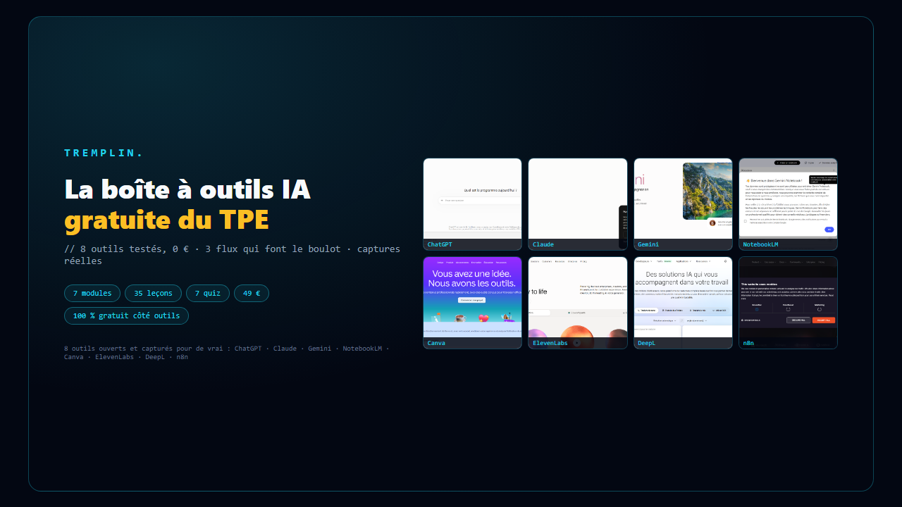 La boîte à outils IA gratuite du TPE