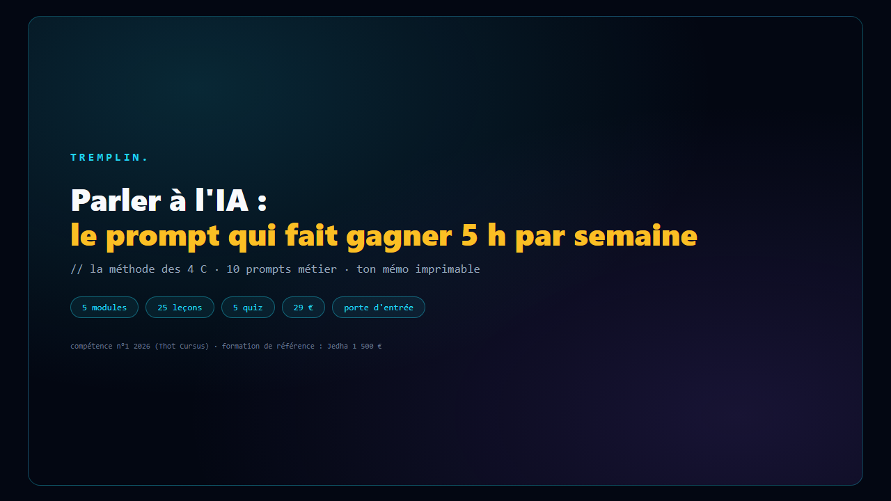 Parler à l'IA : le prompt qui fait gagner 5 h par semaine