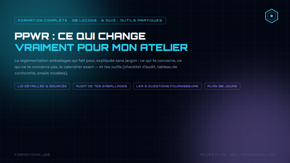 PPWR : ce qui change vraiment pour mon atelier